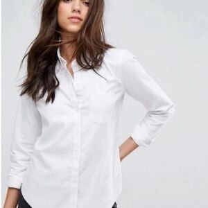 abercrombie Classic White Button-Up Shirt